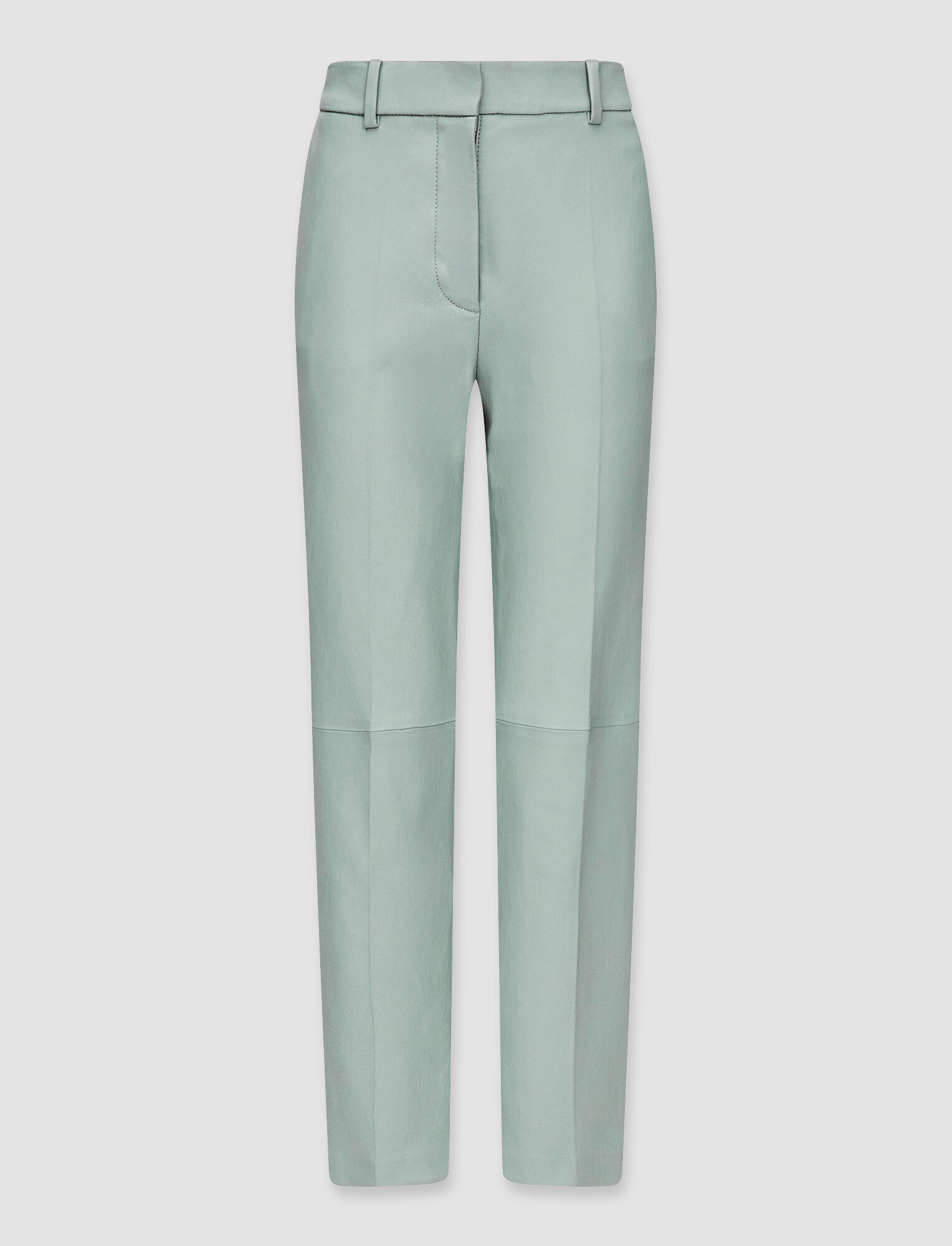 Joseph, Leather Stretch Coleman Trousers, in Sage